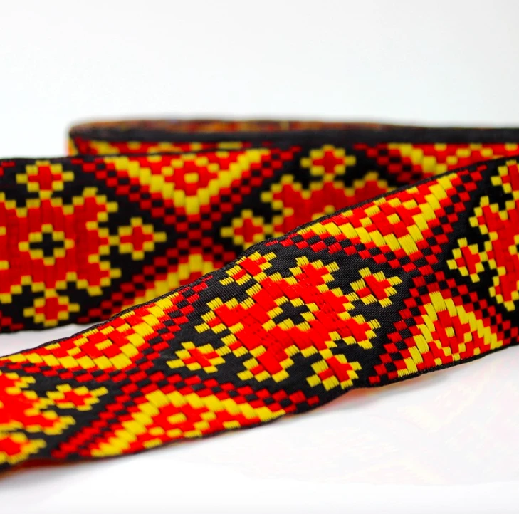 native embroidery ethnic jacquard webbing woven tape lace trim ribbon