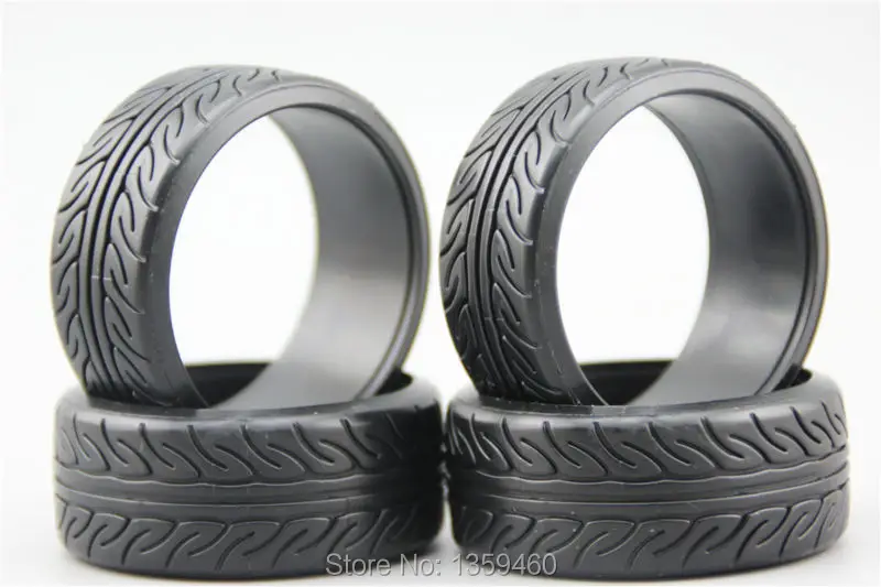 

4pcs RC Hard Pattern Drift Tires Tyre(Black) fits for 1:10 Drift Car 1/10 Drift Tire 20020