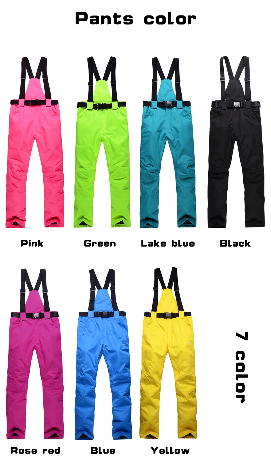 30 Waterproof Unsex Women or Men Snow pant outdoor sportswear Suspended trousers snowboarding Clothes bib ski pants Snow gear