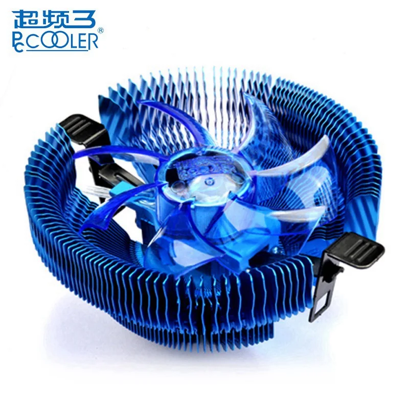 PCCOOLER E92F 90 мм 4 Pin Процессор кулер вентилятор охлаждения синий светодиодный