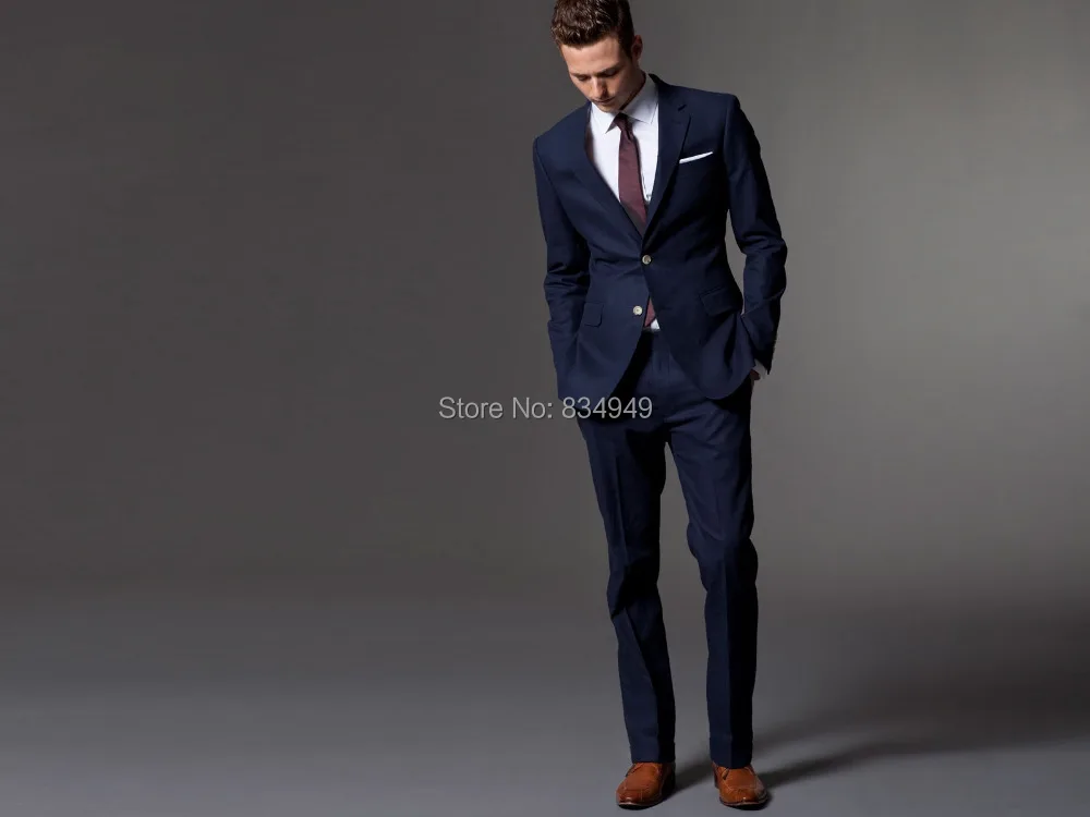 Online Custom Made Dark Blue Men Suit Tailor Online Custom Made Dark Blue Men Suit Tailor Bespoke Light Navy Wedding Suits For Slim Fit Groom Tuxedos Aliexpress