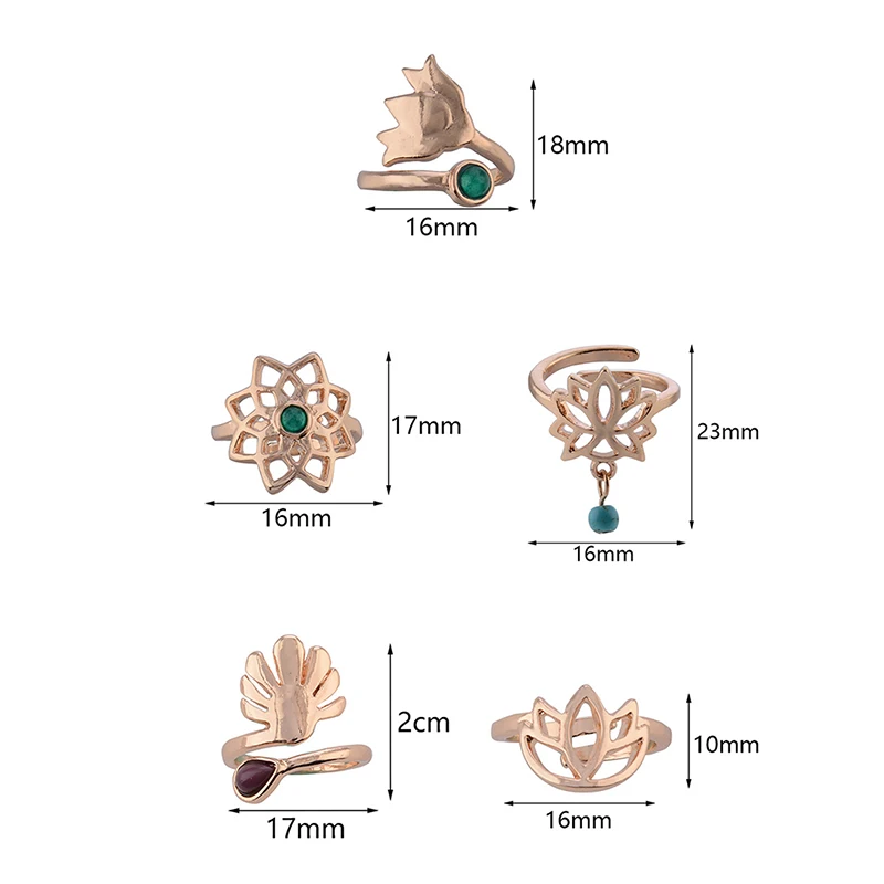 1Pc Adjustable Knuckle Foot Rings New Boho Flowers Carved Heart Open Toe Ring Vintage Women Gifts Beach Jewelry