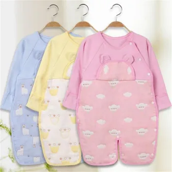 

spring summer sleepsacks figured cloth gauze sleeping bag from neck to knee 9 style 100% cotton soft and airpermeability