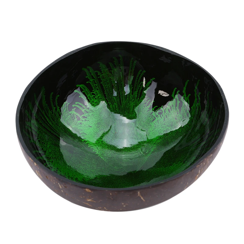 Креативная натурная чашка в виде кокоса чернила креативный орнамент чаша для хранения экологичный суп салат лапша секция для хранения чашка в виде кокоса