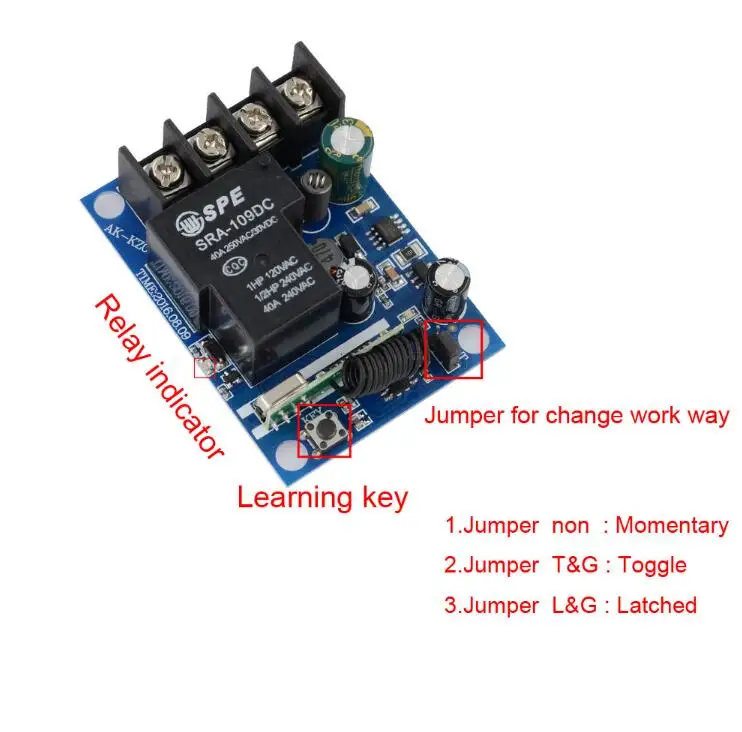 MITI умный дом DC 12 V 24 V 36 V 48 V релейный приемник 40A RF беспроводной пульт дистанционного управления Переключатель системы передатчик 315 Mhz