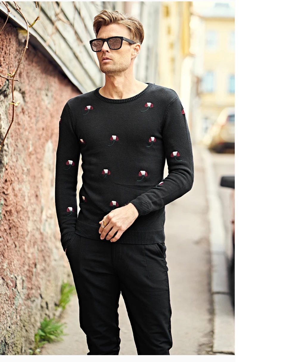 Enjeolon brand top fall winter warm knitted pullovers Sweater man 100 Cotton pattern pullober o-neck pullover Sweater men MY3227 HTB1n.UIbMsSMeJjSspeq6y77VXaA - Enjeolon brand top fall winter warm knitted pullovers Sweater man 100 Cotton pattern pullober o-neck pullover Sweater men MY3227