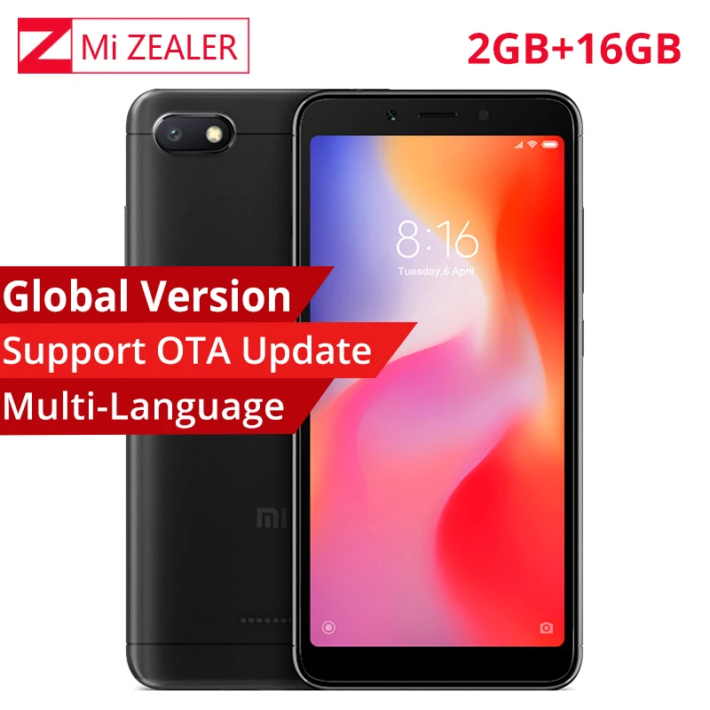 Глобальная версия Оригинальный Xiaomi Redmi 6A 6 2 GB Оперативная память 16 Гб Встроенная
