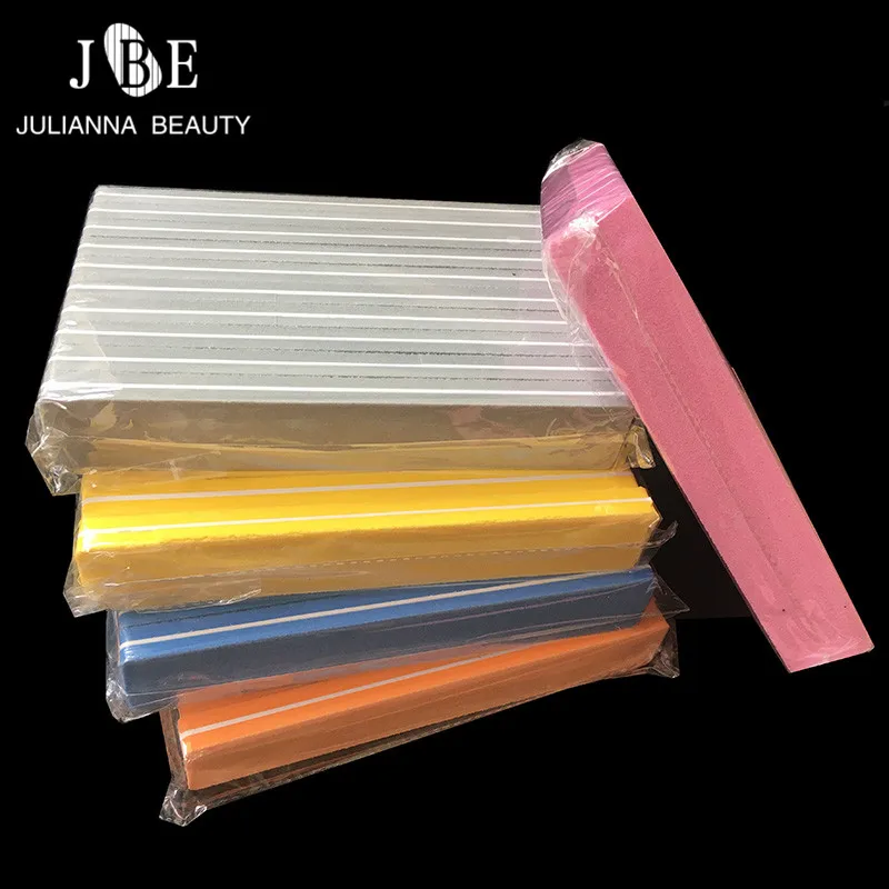 

50pcs Nail File 100/180 Nail Art Polish Sandpaper Strip Gel Nail Polish Sanding Block Makeup Tools Double Side Sponge File