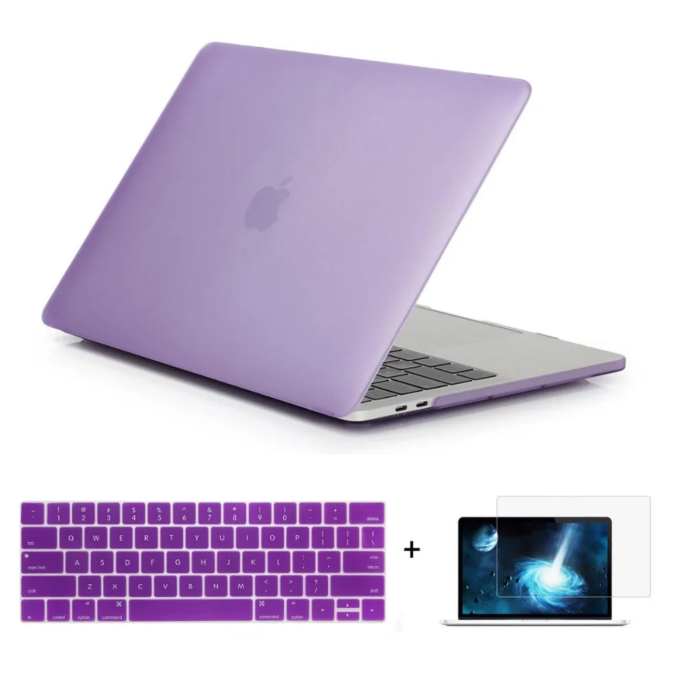 3in1 новый жесткий чехол для ноутбука чехол Shell + покрытие для клавиатуры для Apple Macbook Air 11 13 про retina 12 13 15 Touch Bar 13 15 дюймов