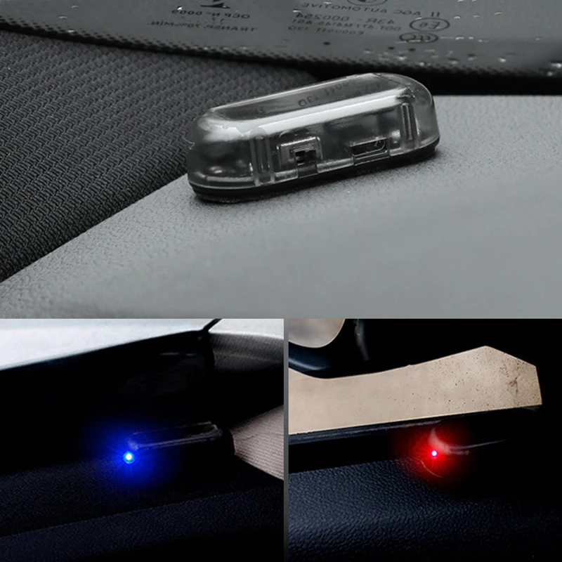 

2 Color Universal Car Fake Solar Power Alarm Lamp Security System Warning Theft Flash Blinking Anti-Theft Caution LED Light