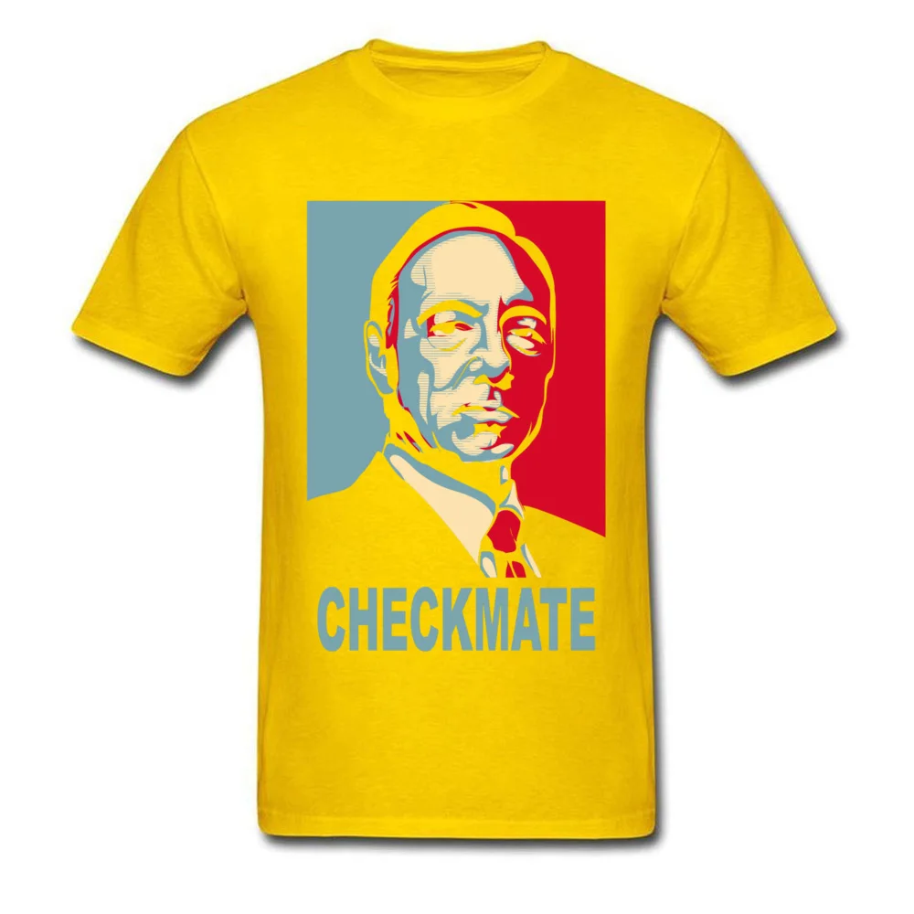 House of Checkmate Men Brand New Simple Style Tops Tees Crew Neck Father Day Pure Cotton T-shirts Group Short Sleeve T-Shirt House of Checkmate yellow