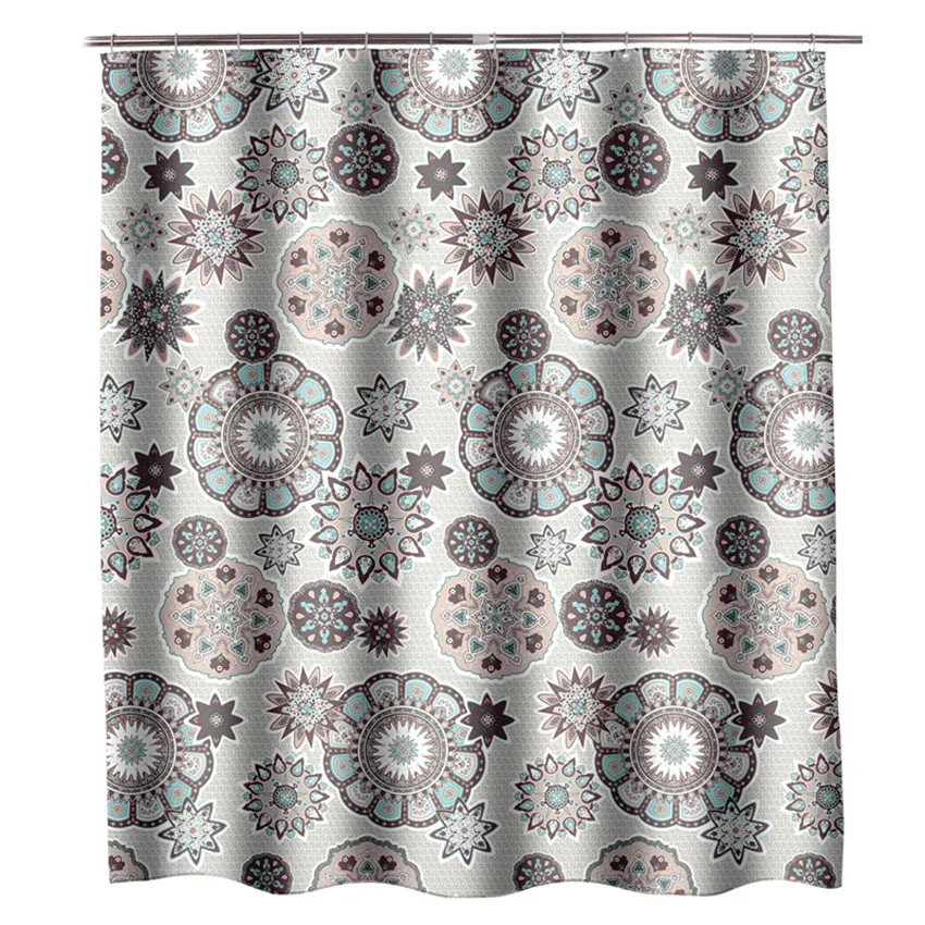 Bohemian Mandala Shower Curtains Bathroom Geometric Waterproof Bath Curtain Bathtub Bathing Cover Extra Large Wide 12 Hooks shower curtains