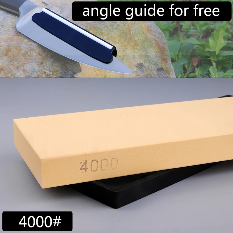 1PCS 4000# whetstone professional knife sharpener honing blade sharpening stone kitchen tools oilstone angle guide free | Дом и сад