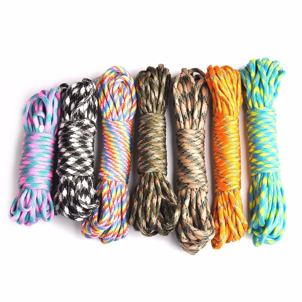550 Paracord المظلة الحبل الحبل اكسسوارات مل المواصفات النوع الثالث 7 ستراند بقاء حبل ل تسلق التخييم