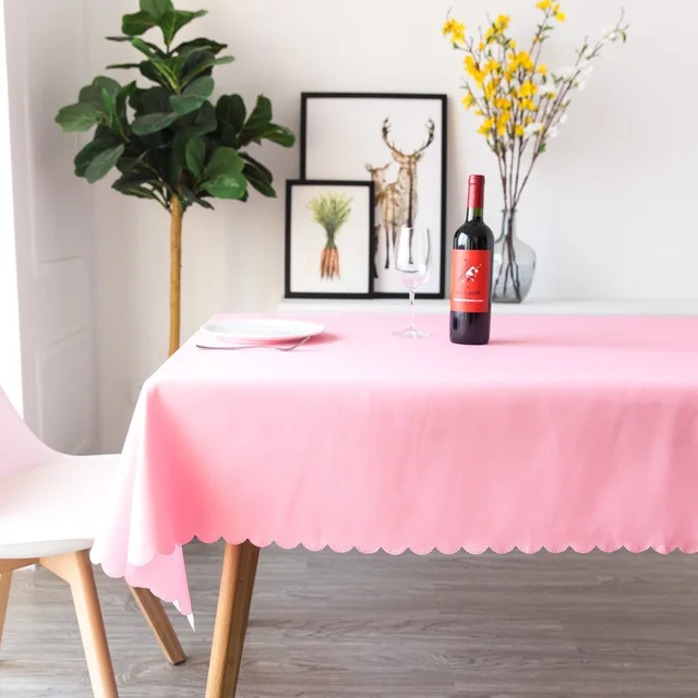 High Quality Solid Color Table Cloth Table Cover WholeSale Rectangle
