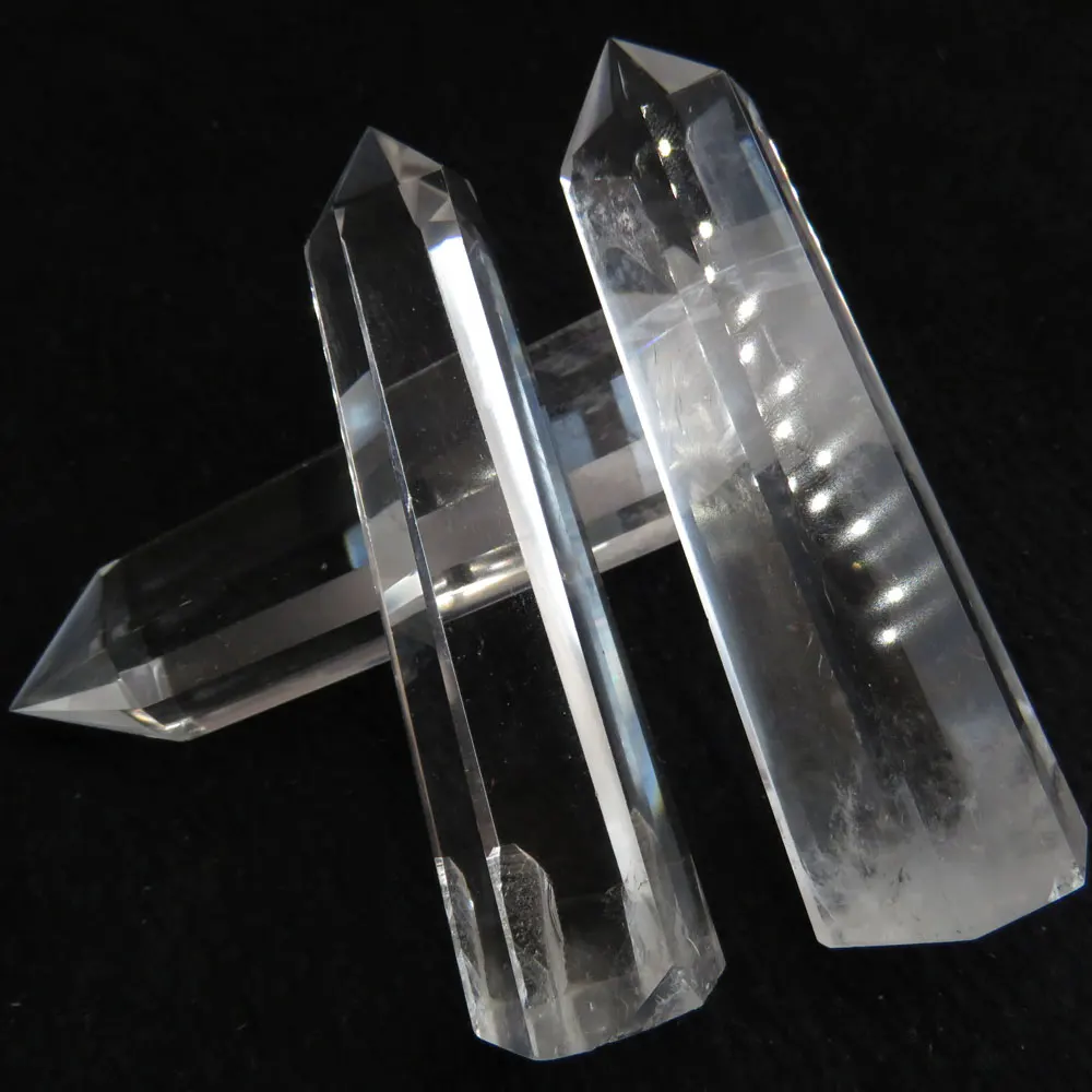 3pcs 220230g Transparent Natural Clear Quartz Crystal Points / Single
