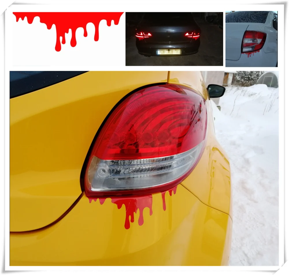 

Car home glass notebook personality sticker halloween horror blood drop for Toyota VIOS LAND CRUISER PRADO COASTER highlander