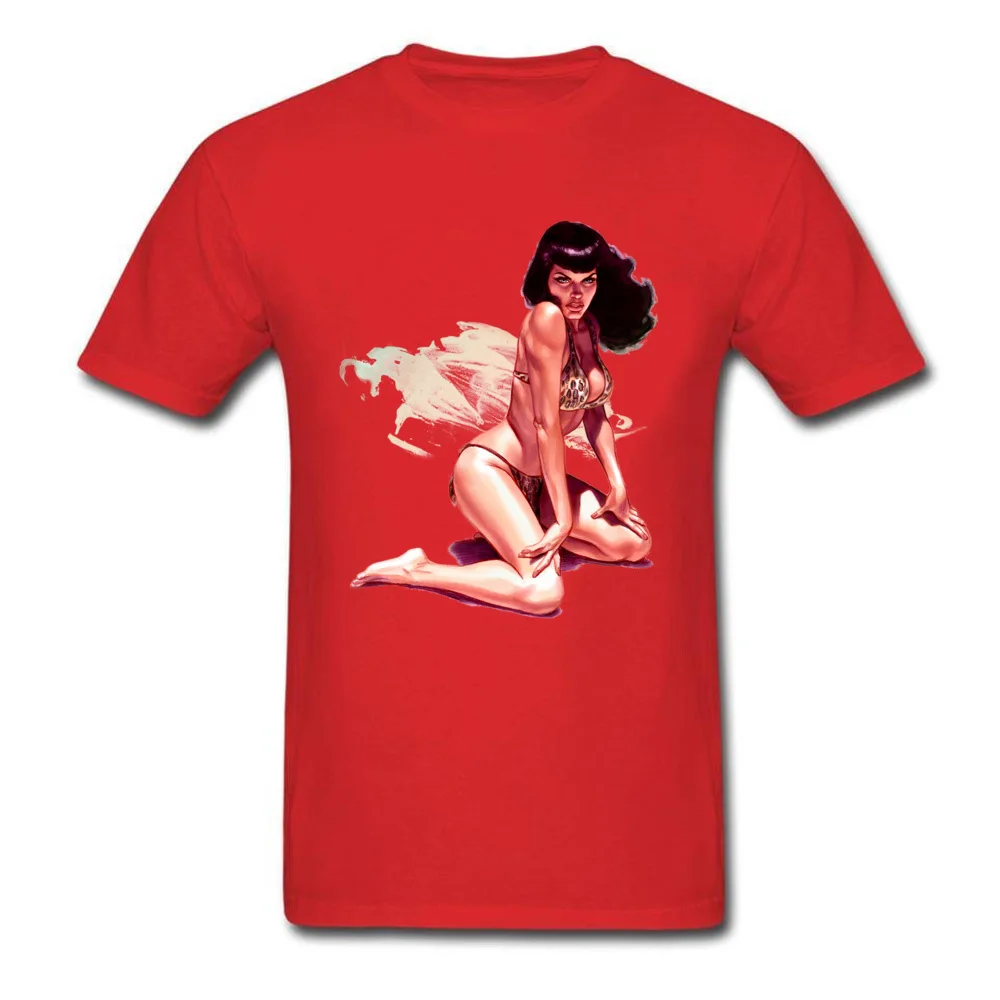 bettie 9911 Printed On VALENTINE DAY 100% Cotton Fabric O-Neck Adult Tops Shirts Custom Tee Shirt Funky Short Sleeve T-shirts bettie 9911 red