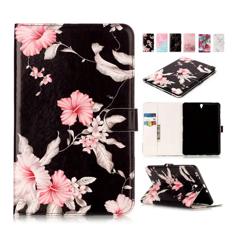 

Tab S3 T820 PU Leather Case Cover Marble Print Protective Stand Skin For Samsung Galaxy Tab S3 9.7 T820 T825 Tablet Wallet Funda