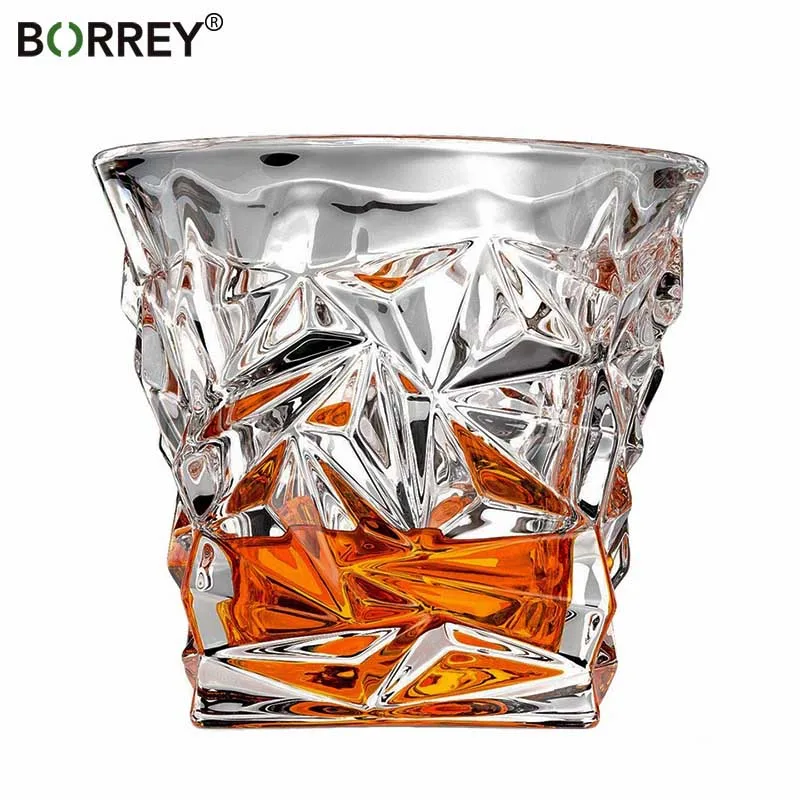 

BORREY 300ML Bling Diamond Whisky Shot Glass Beer Glass High Capacity Cocktail Glass Drinking Cup Dirinkware