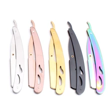 100 шт 14x2 см гравировка логотипа Мужская прямая Опасная бритва стальная бритва складной нож для бритья инструменты для удаления волос C6102