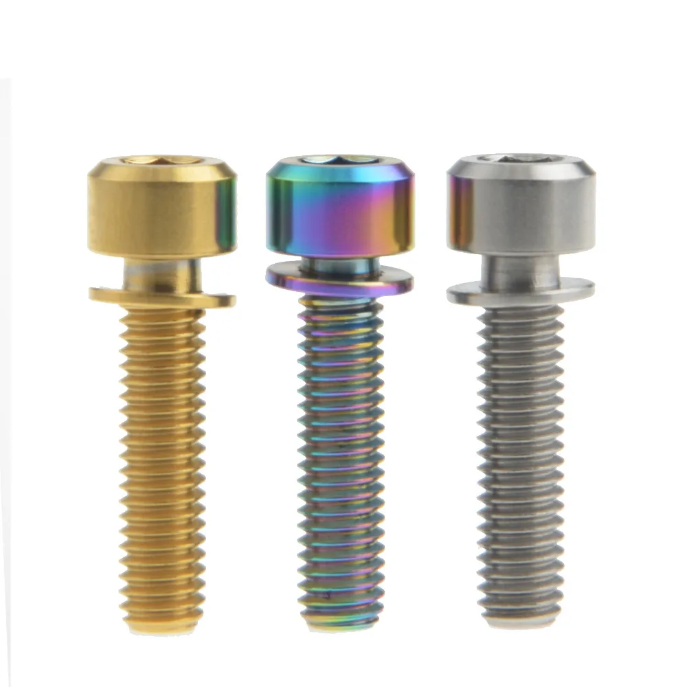 

Titanium M6 x 25mm Allen Hex Bolts with Washers Screw for Bicycle V brake Hub Fixed