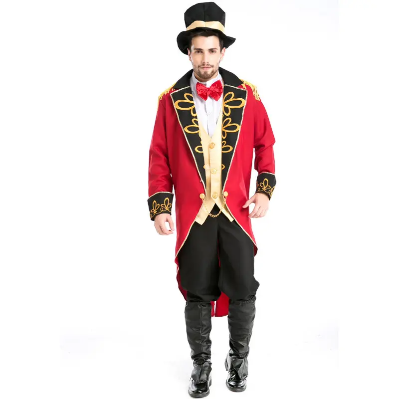 Magician Stage Wear Costume Men Gothic Dress Halloween