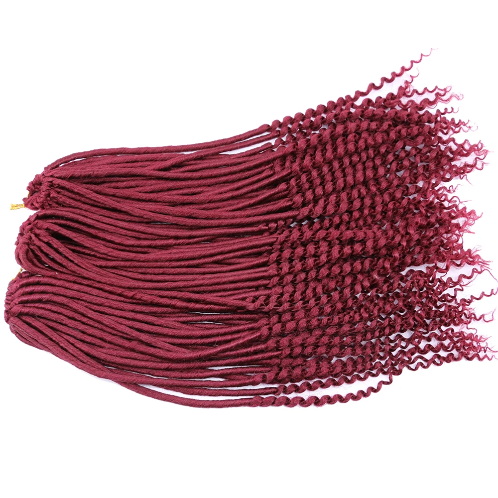 100 грамм/упаковка термостойкие синтетические косички для волос 18-20 дюймов Faux locs плетение волос крючком сплетенные волосы для наращивания