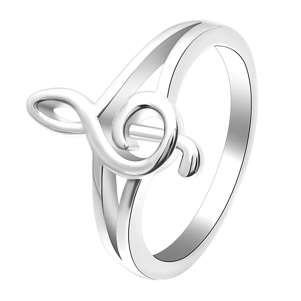 

Hainon Music Ring Jewelry Factory Large Stock Distribution Women Costume Accessories Finger Silver Color Rings