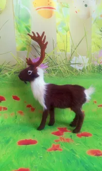 

new simulation deer toy polyethylene & furs elk doll gift about 22X7X27CM 265
