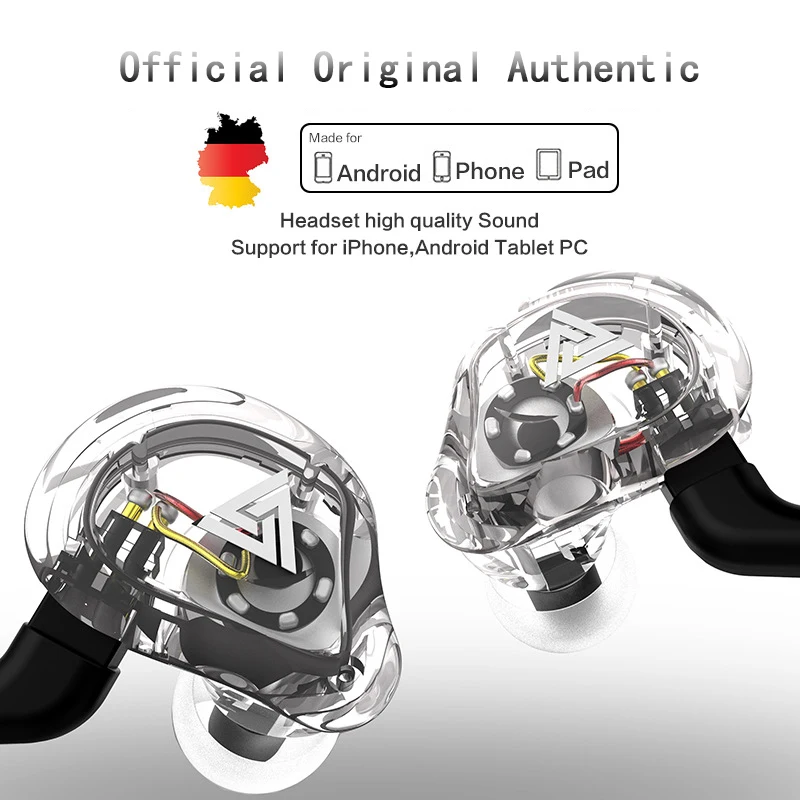 

New VK1 4DD In Ear Earphone HIFI DJ Monito Running Sport Earphones Earplug Headset Earbud with mic for phone music