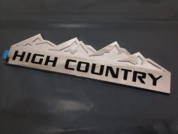 

NEW big size HIGH COUNTRY Chrome +black Emblem Badges door tailgate Silverado W3