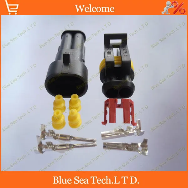 

Sample,2 sets 2Pin/way HID,MS-HID Waterproof Electrical connector kit,male and female plug connector for car electrombile ect.