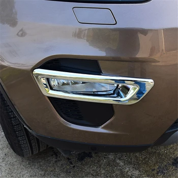 

WELKINRY car auto cover For Land Rover Discovery Sport 2014 2015 2016 2017 ABS Chrome exterior front head fog lamp light trim