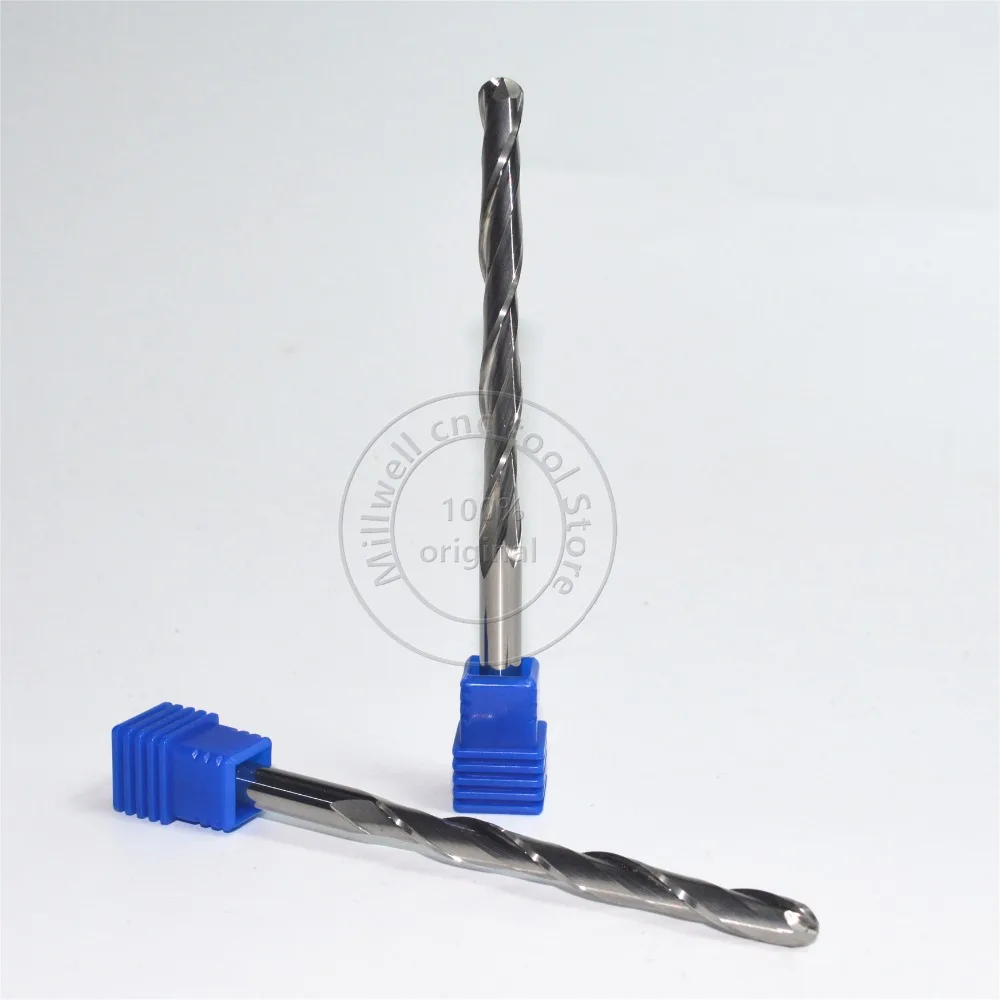 

1PCS-CNC tungsten solid carbide wood milling cutter,woodworking insert router bit,2 flutes ball nose end mill,spherical end mill