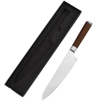 

8" German Style Kitchen Knife Stainless Steel Fish Meat Slicing Cleaver Sushi Slicer Fruit Vegetable Cutter Utility Chef Knives
