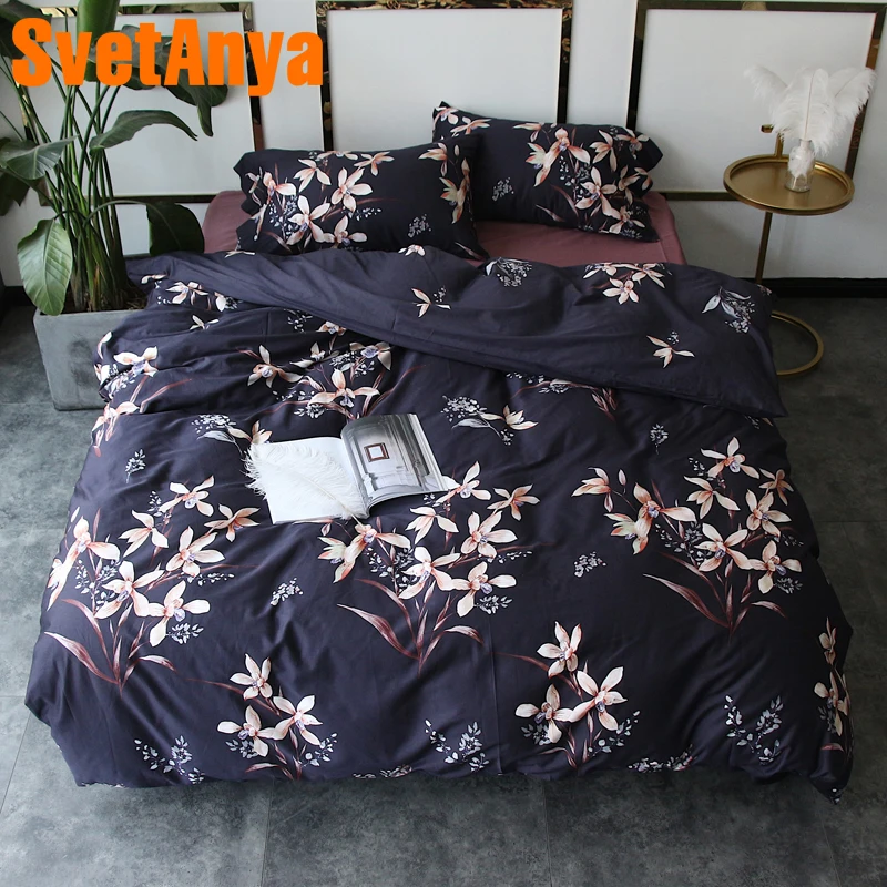 

Svetanya Egyptian Cotton Bedsheet Pillowcases Duvet cover set Twin Queen King Double Size Bedclothes Print Bedding Sets