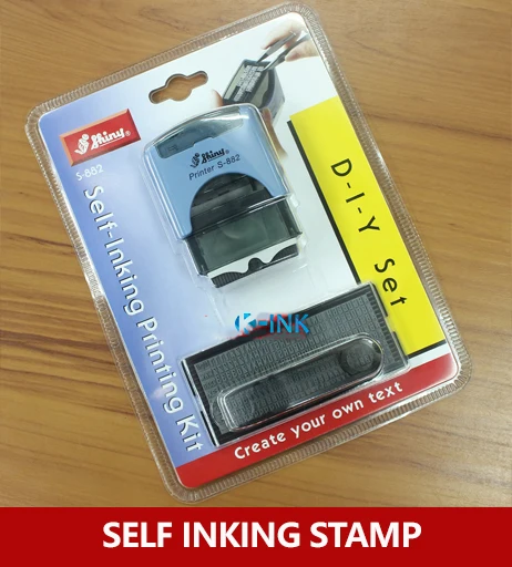 

Business DIY self inking stamp , Alphabet office self inking rubber stamp set