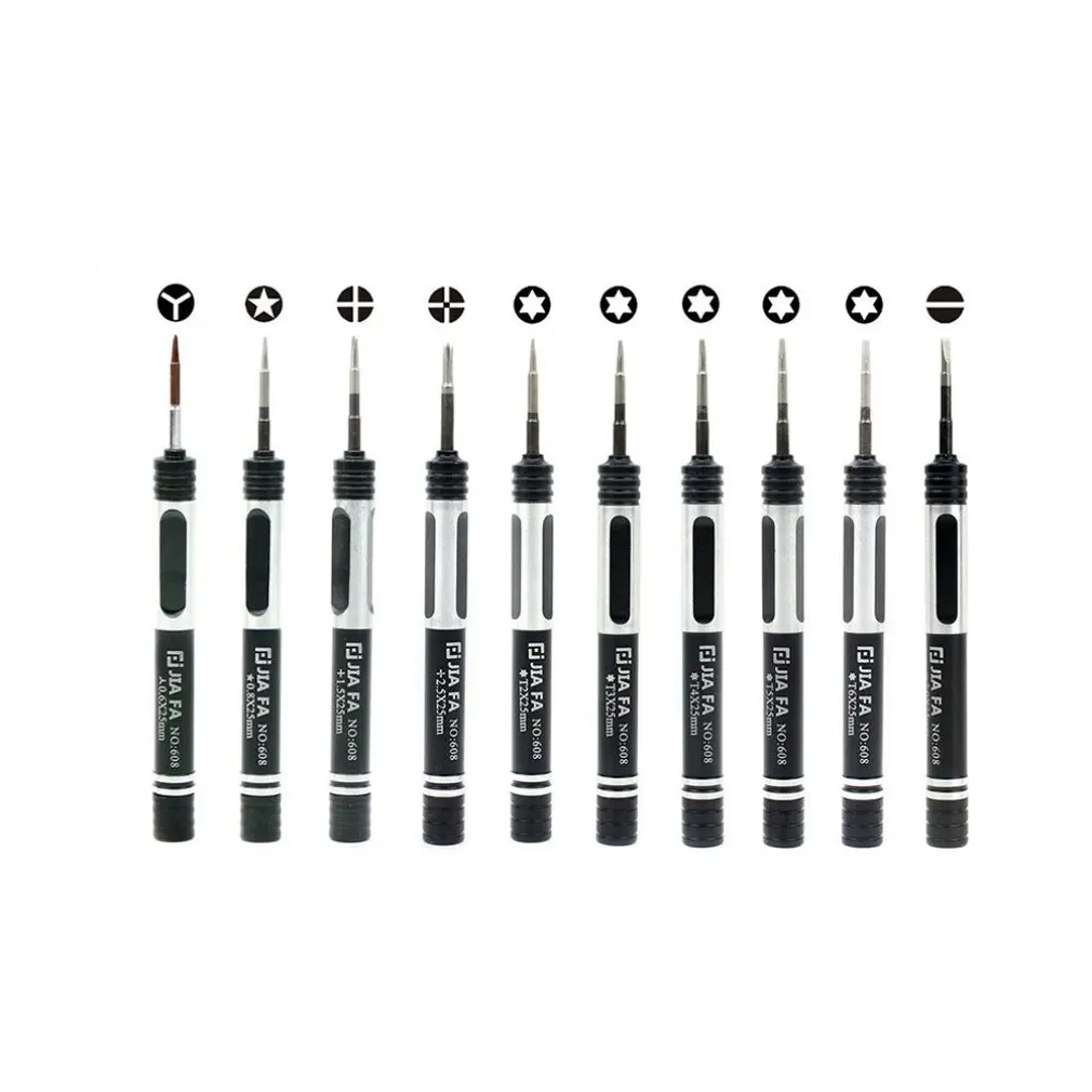 

JF-8134 10 in 1 Multi-model Available Metal Mobile Phone Repair Tool Combination Cell Phone Repair Tool Kits