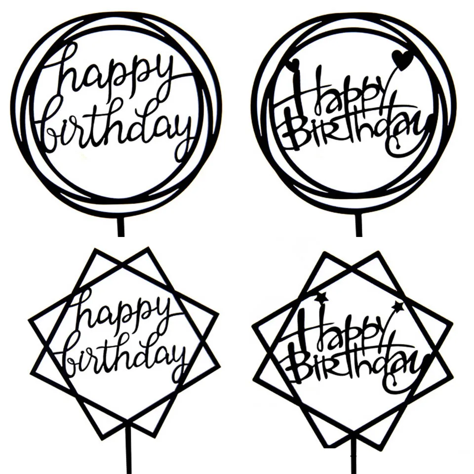 black cake topper