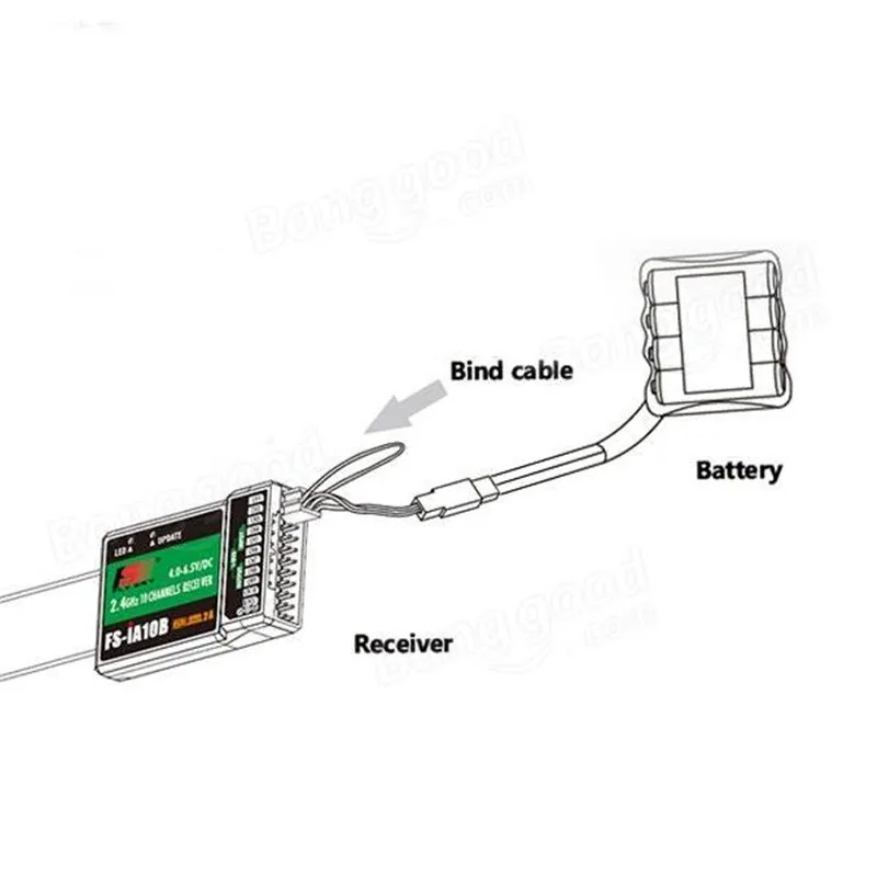 Flysky Φ Fly Sky 2 4G 10 канальный приемник с выходом PPM и портом iBus совместимый