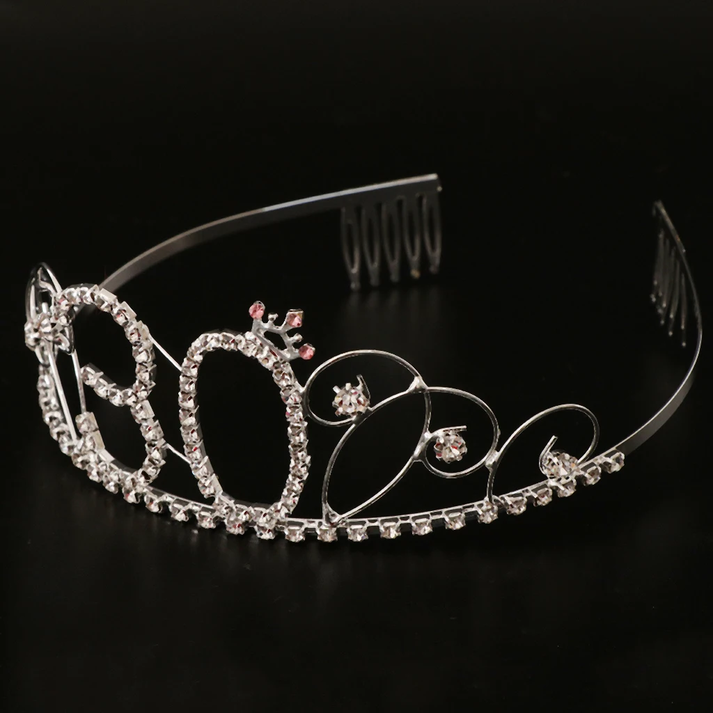 30th Birthday Tiara And Sash Set 30 & Fabulous Glitter Satin Sash Rhinestone Tiara