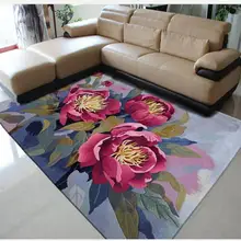 Европейский и американский стиль, шерсть цветочный ковер для Гостиная Спальня Холл коридор модные цветочные современные коврики с узором