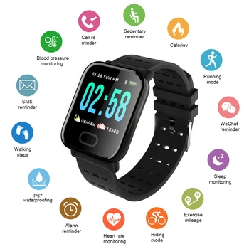 

M20 Smart Watch Heart Rate Blood Pressure Monitor fitness Tracker For Mobile Smart Bracelet Men And Women Black