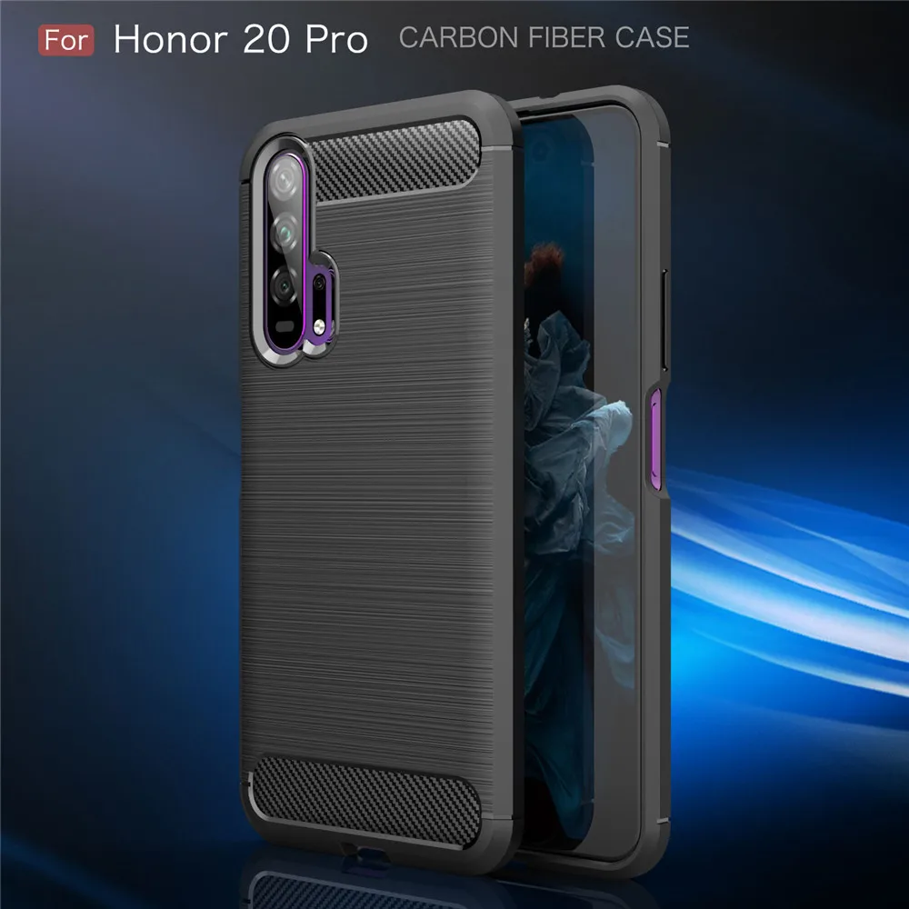 

For Huawei Honor 20 Pro Case Cover Luxury Shockproof Soft TPU Silicone Back Cover Funda Coque For Huawei Honor 20
