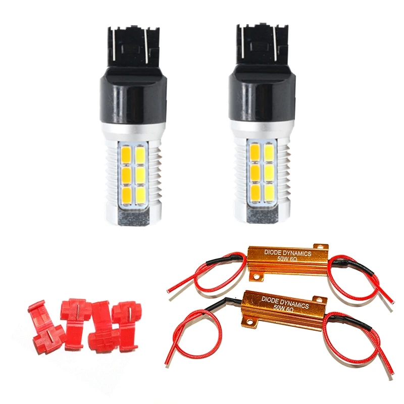 Дневные ходовые огни 1157 BAY15D T20 7443 T25 3157 2 шт. двухцветные бело-янтарные