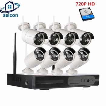 

SSICON 720P HD Wireless CCTV System 8CH HD wi-fi NVR kit Outdoor IR Night Vision IP Wifi Camera Security System Surveillance Kit