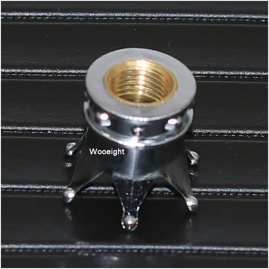 Wooeight 4Pcs Motorcycle Bicycles Car Gold Crown Tyre Tire Wheel Valve Stems Air Dust Cover Cap For Honda Harley Yamaha Truck (3)