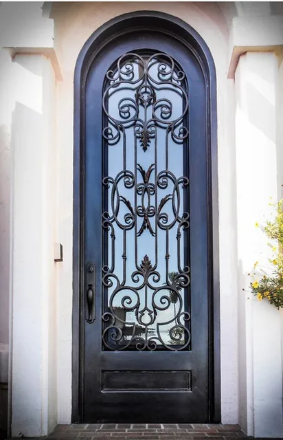 Custom 38 X96 Wrought Iron Doors Front Entry Hench Custom 38 X96 Wrought Iron Doors Front Entry