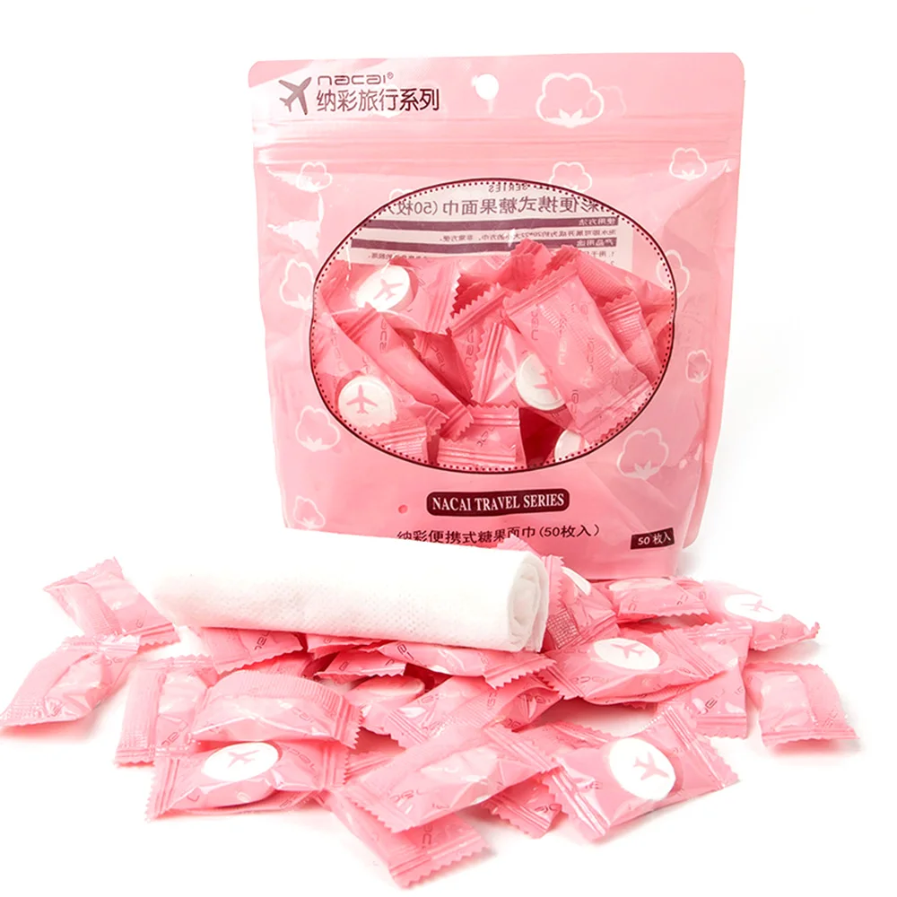 50Pcs Compressed Towel Magic Towels Portable Mini Disposable Cotton